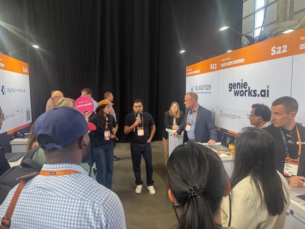 GenieWorks team speaking at the Tech Safari event